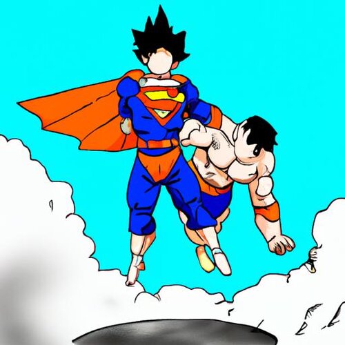 An image of Goku fighting Superman. (1).jpg