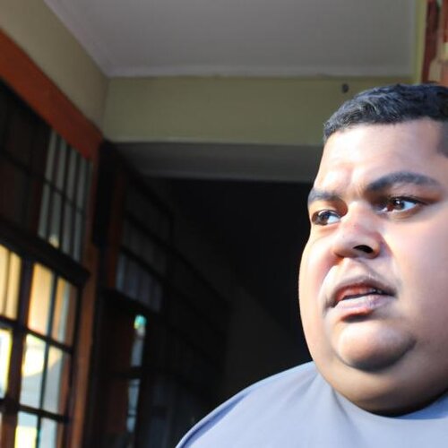 A realistic photograph of a 30-year-old Peruvian man who is overweight and has dark skin. Plea...jpg