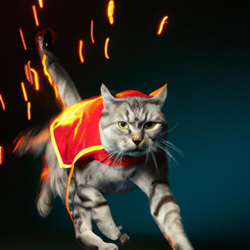 A cat dressed up and running like Flash (1).jpg