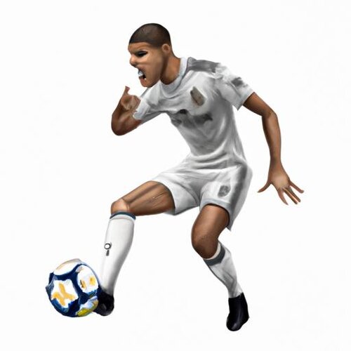 Una imagen hiperrealista de Mbappe jugando con el Real Madrid (1).jpg