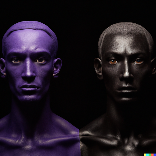 DALL·E 2023-06-02 15.47.08 - beautiful studio photograph of colorful postmodern portrait sculp...png