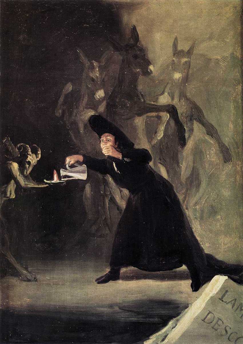 goya hombre embrujado pintura 1798